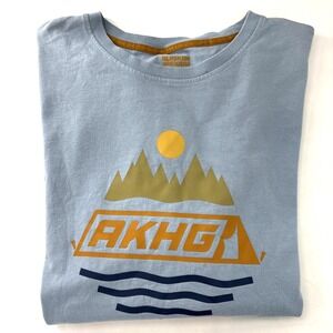 Alaskan Hardgear Shirt Mens XL Short Sleeve Mountain Graphic Outdoor Duluth Blue